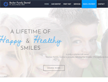 Tablet Screenshot of beckerfamilydental.com